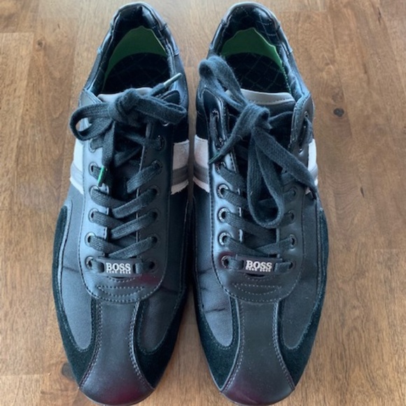 hugo boss black leather sneakers